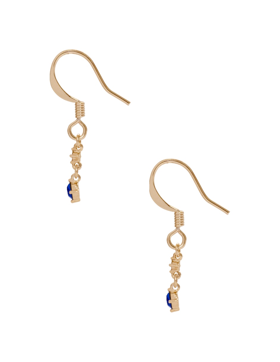 Aretes largos con acabado pavé cristal 4