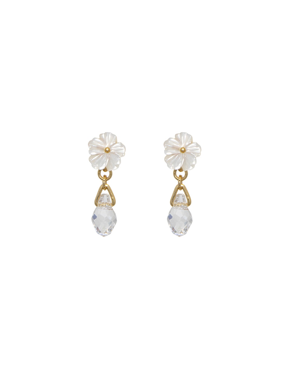 Aretes corto de flor