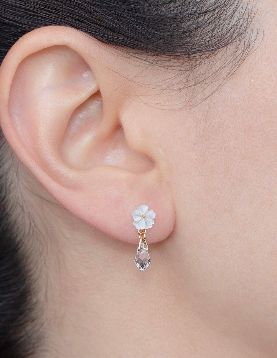 Aretes corto de flor 4