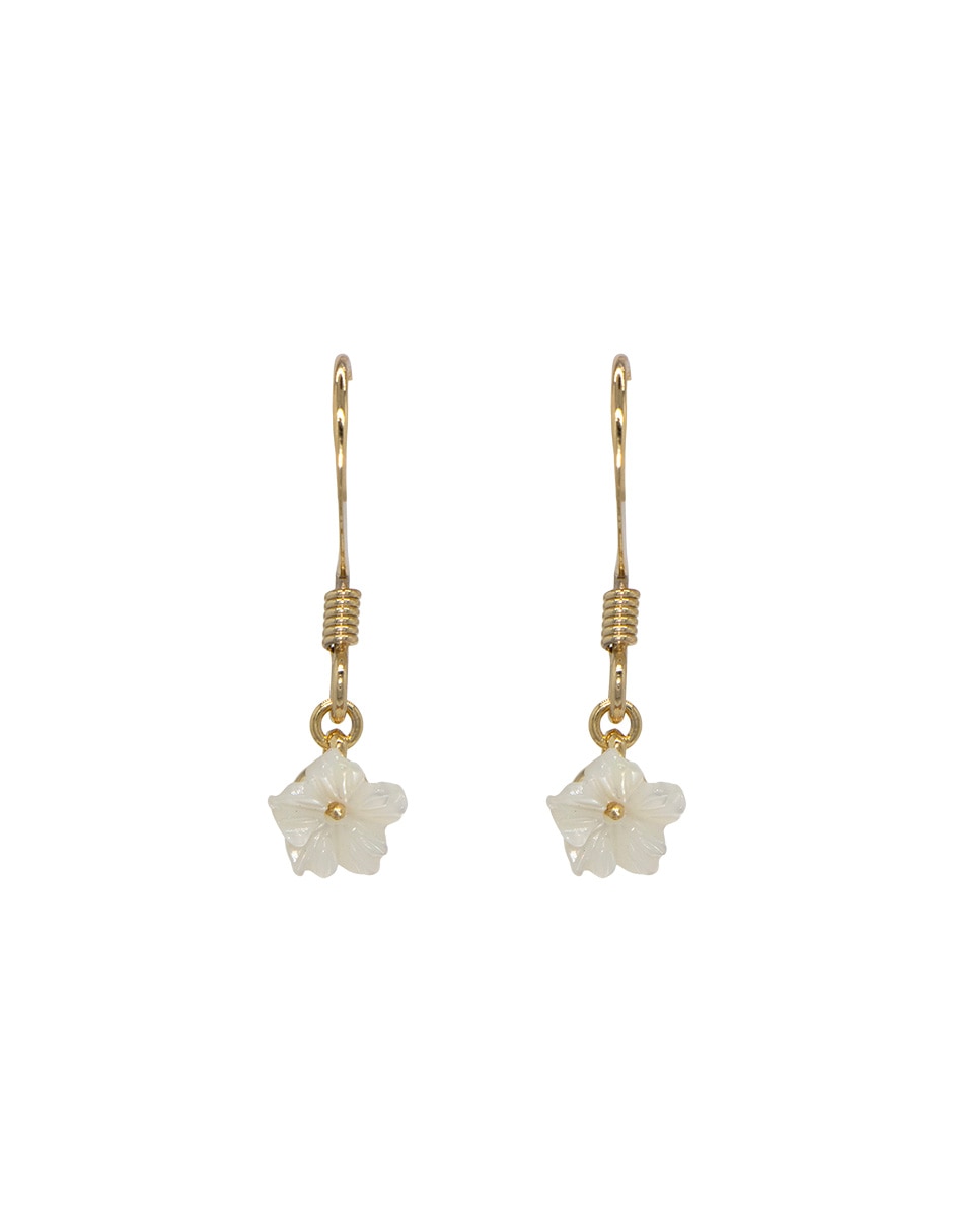 Aretes largos de flor Aretes largos de flor