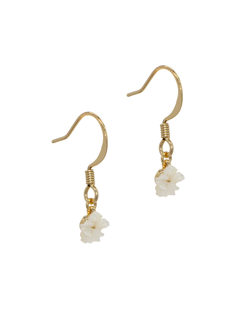 Aretes largos de flor 2