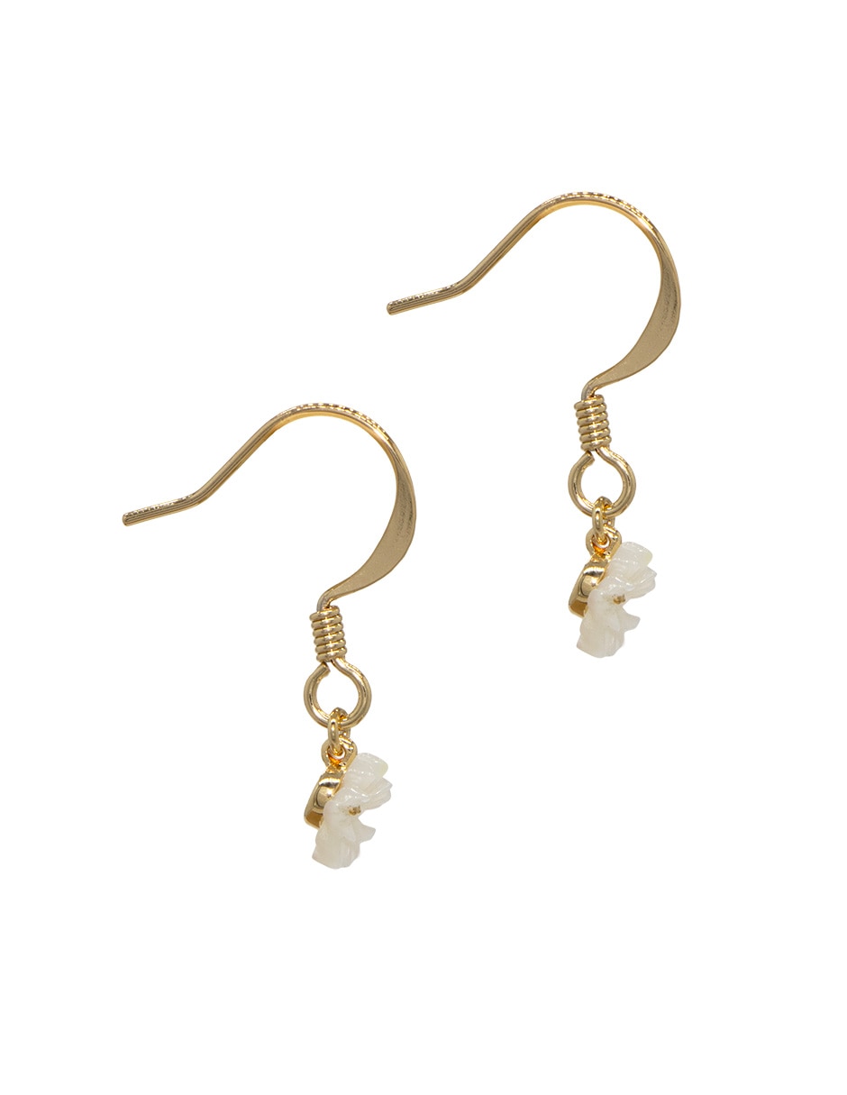 Aretes largos de flor 3