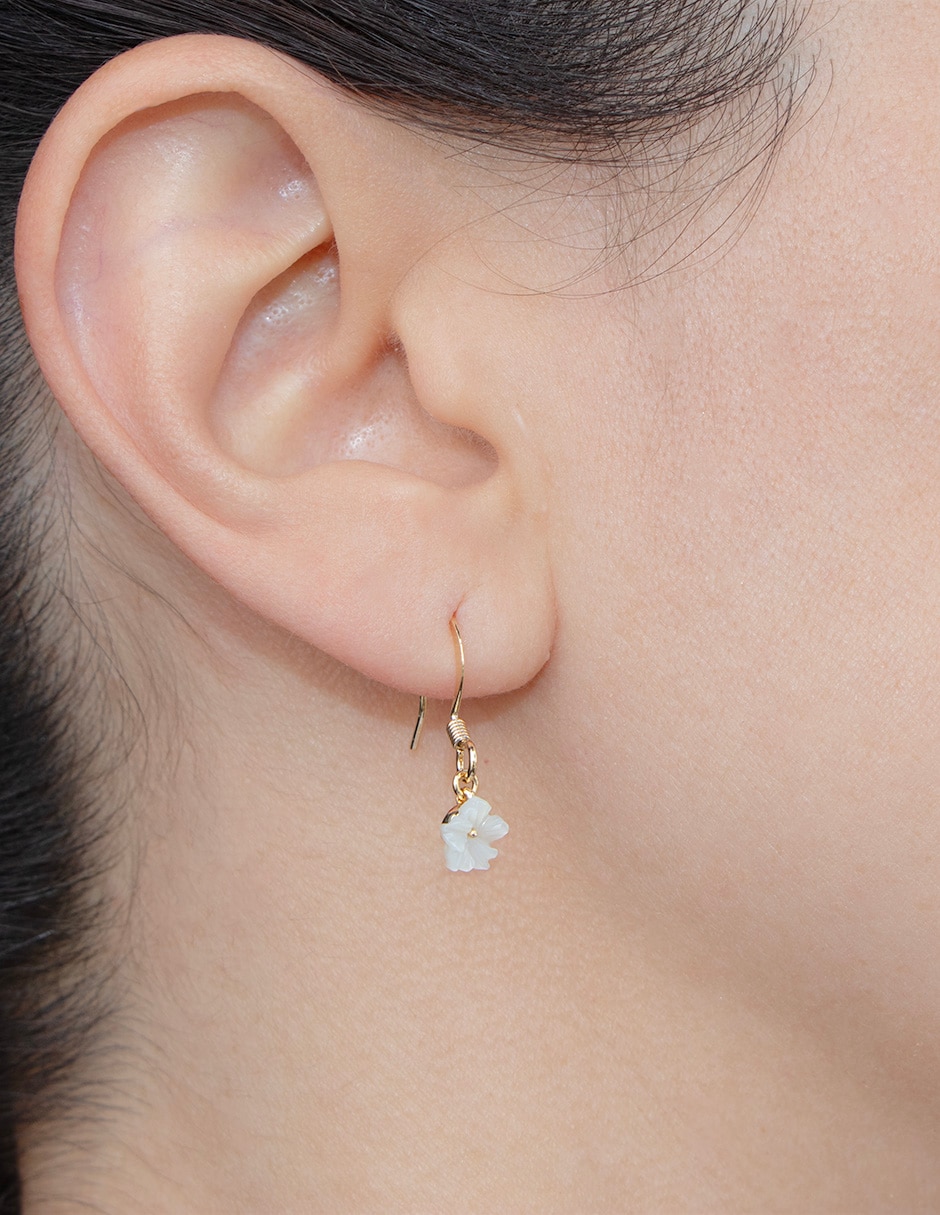 Aretes largos de flor 4