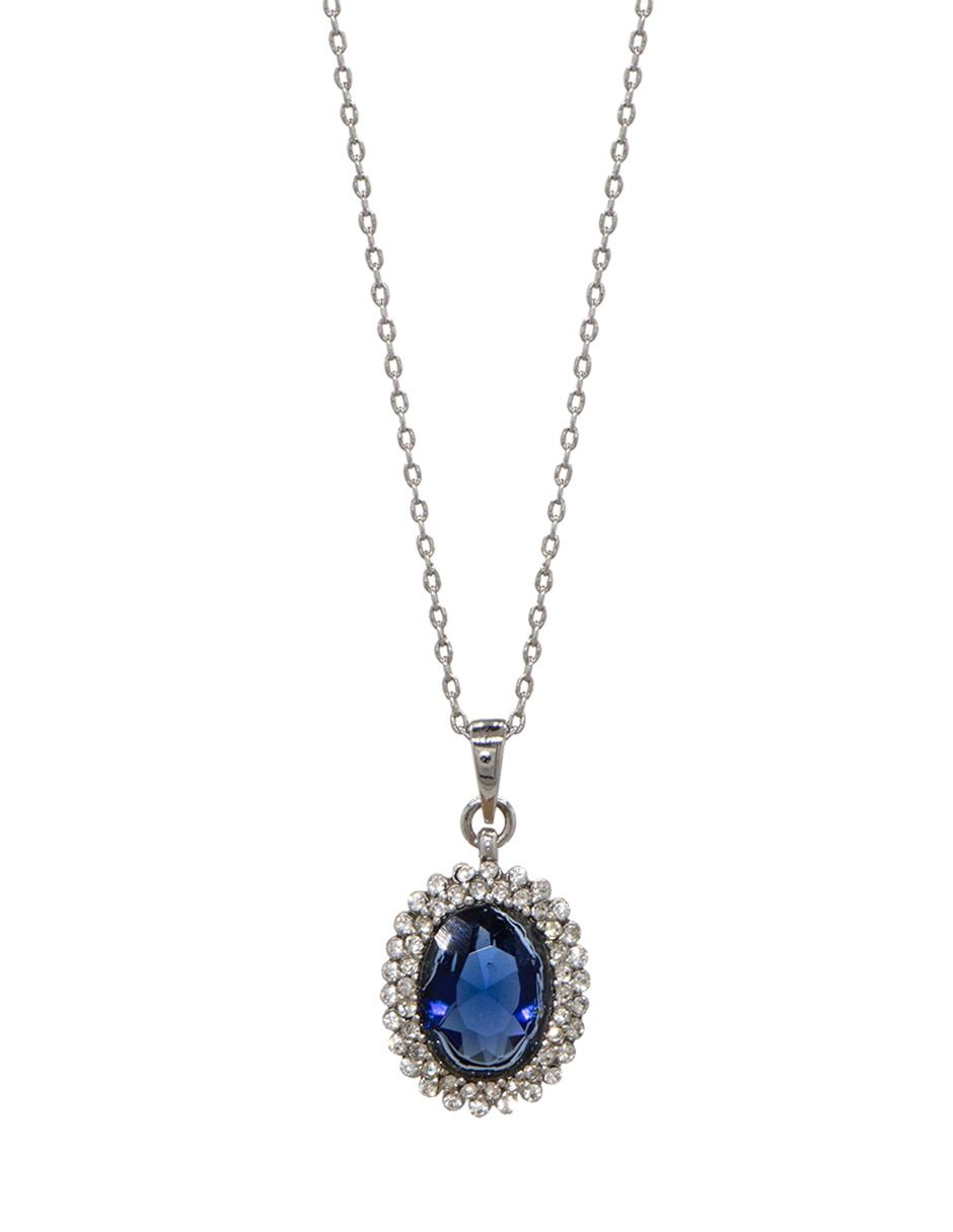 Collar con dije ovalado Oval Pavé