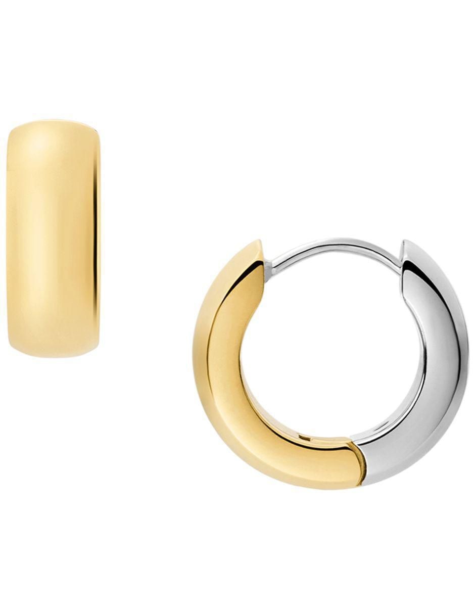 Aretes huggies Ellis con acabado pulido
