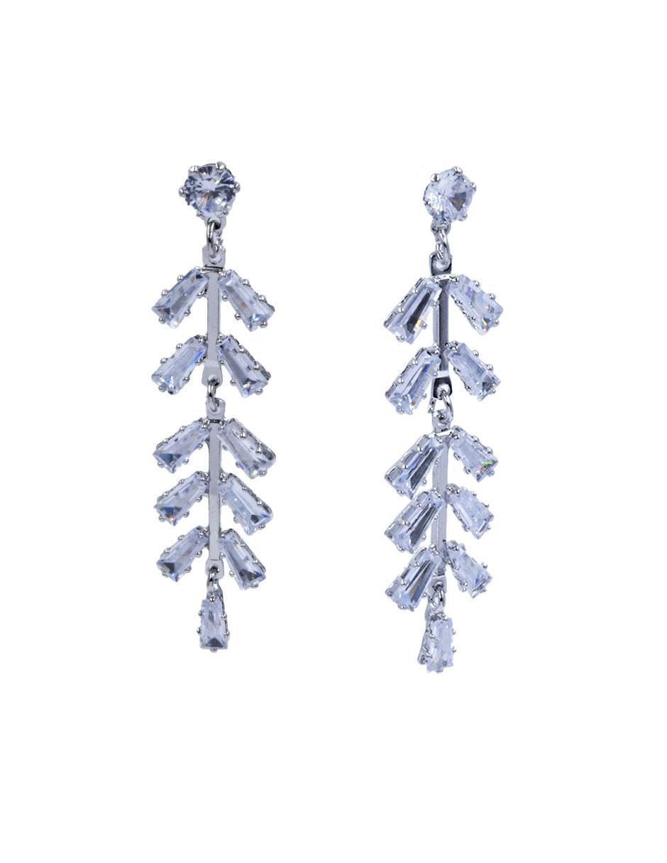 Aretes largos de hoja cristal 2