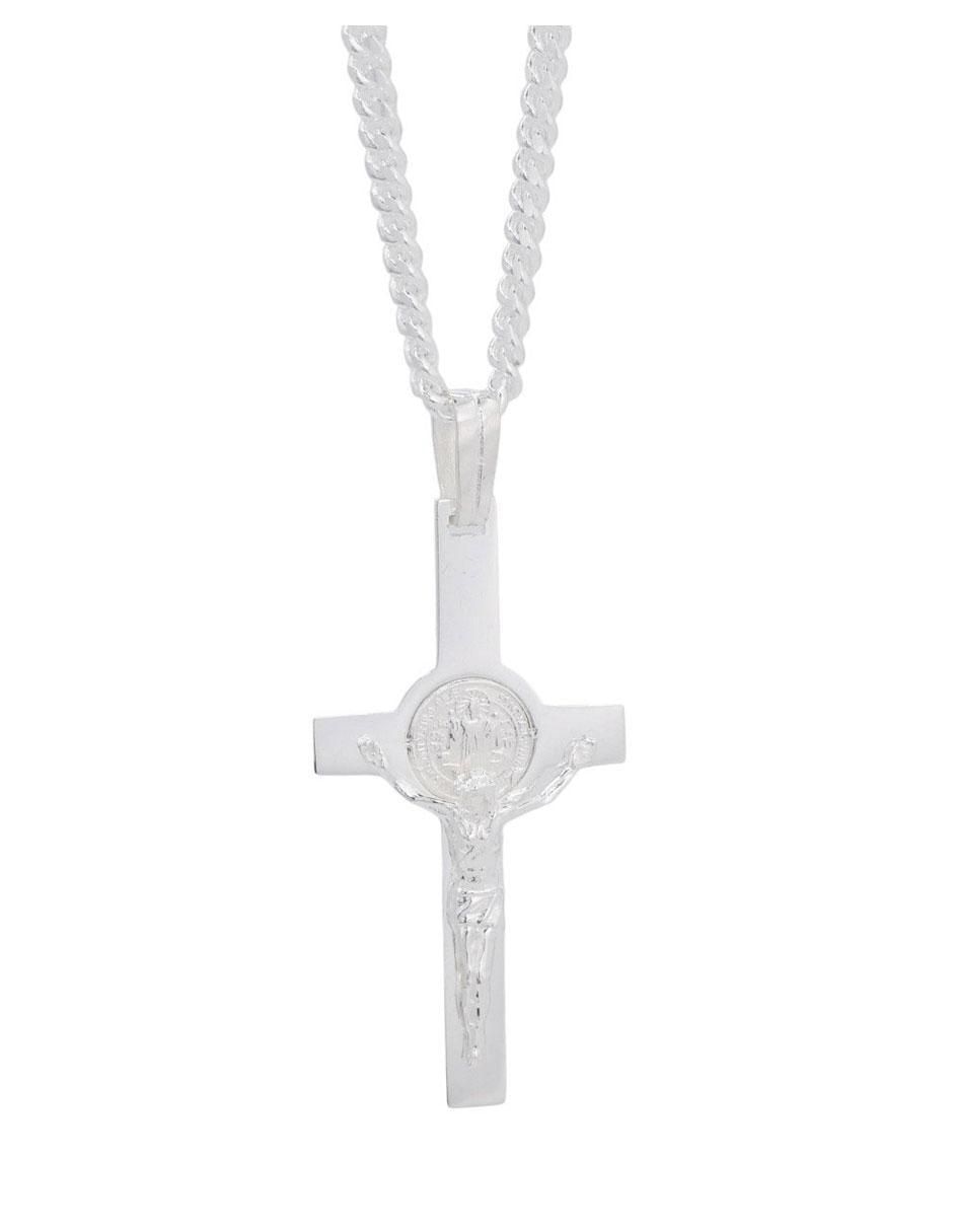 Collar con dije de cruz de plata P 925