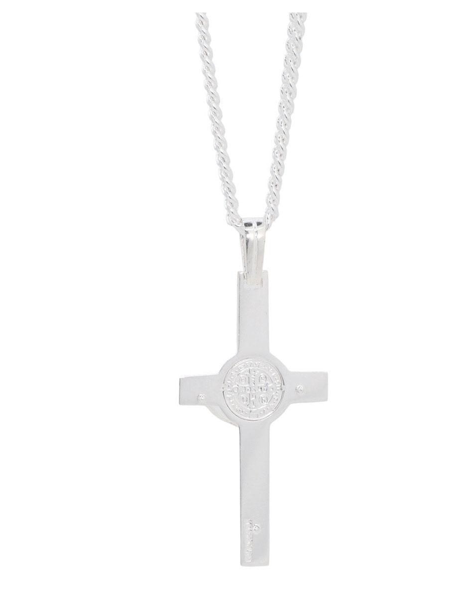 Collar con dije de cruz de plata P 925 2