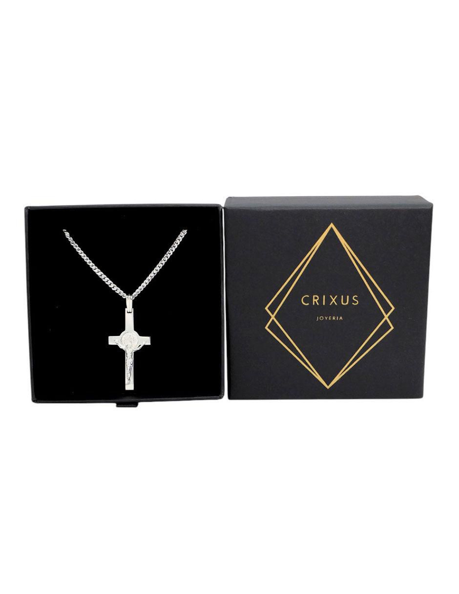 Collar con dije de cruz de plata P 925 6