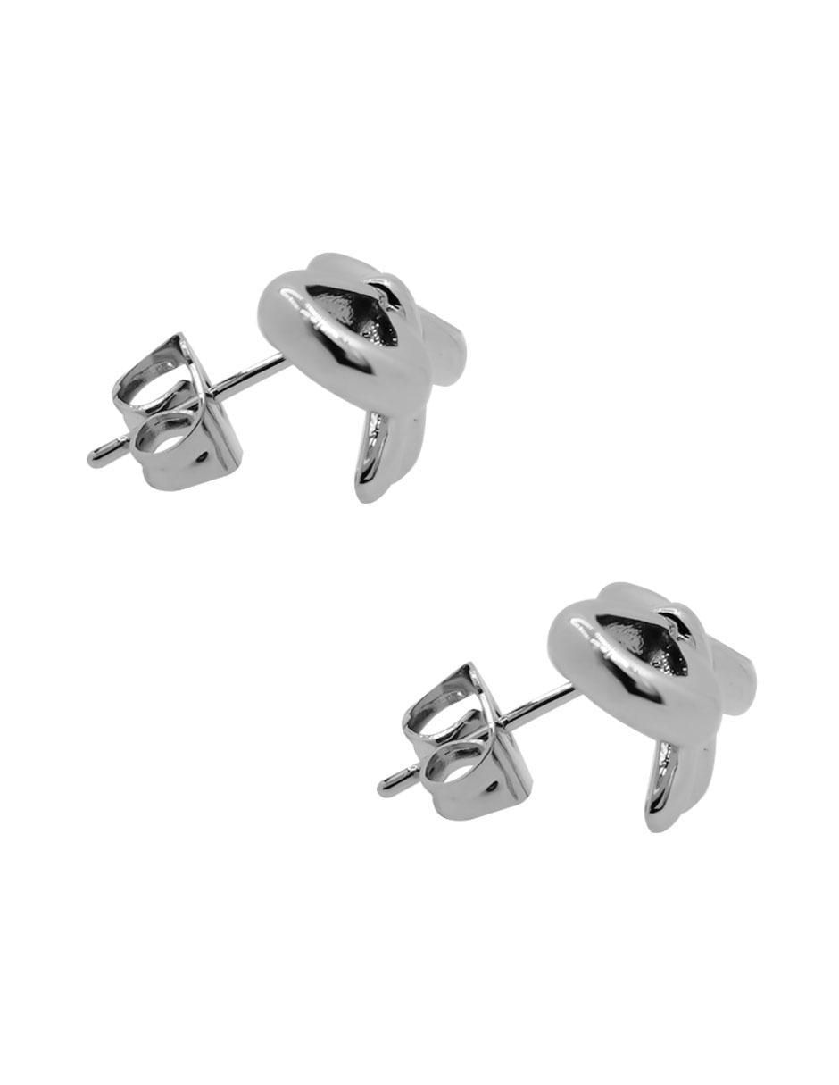 Aretes cortos de moño con acabado pavé 3