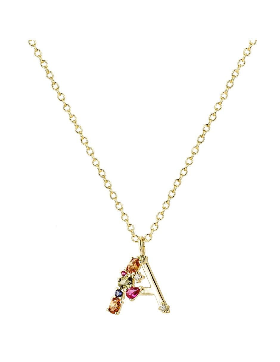 Collar con dije de baño de oro 14 K Collar con dije de baño de oro 14 K