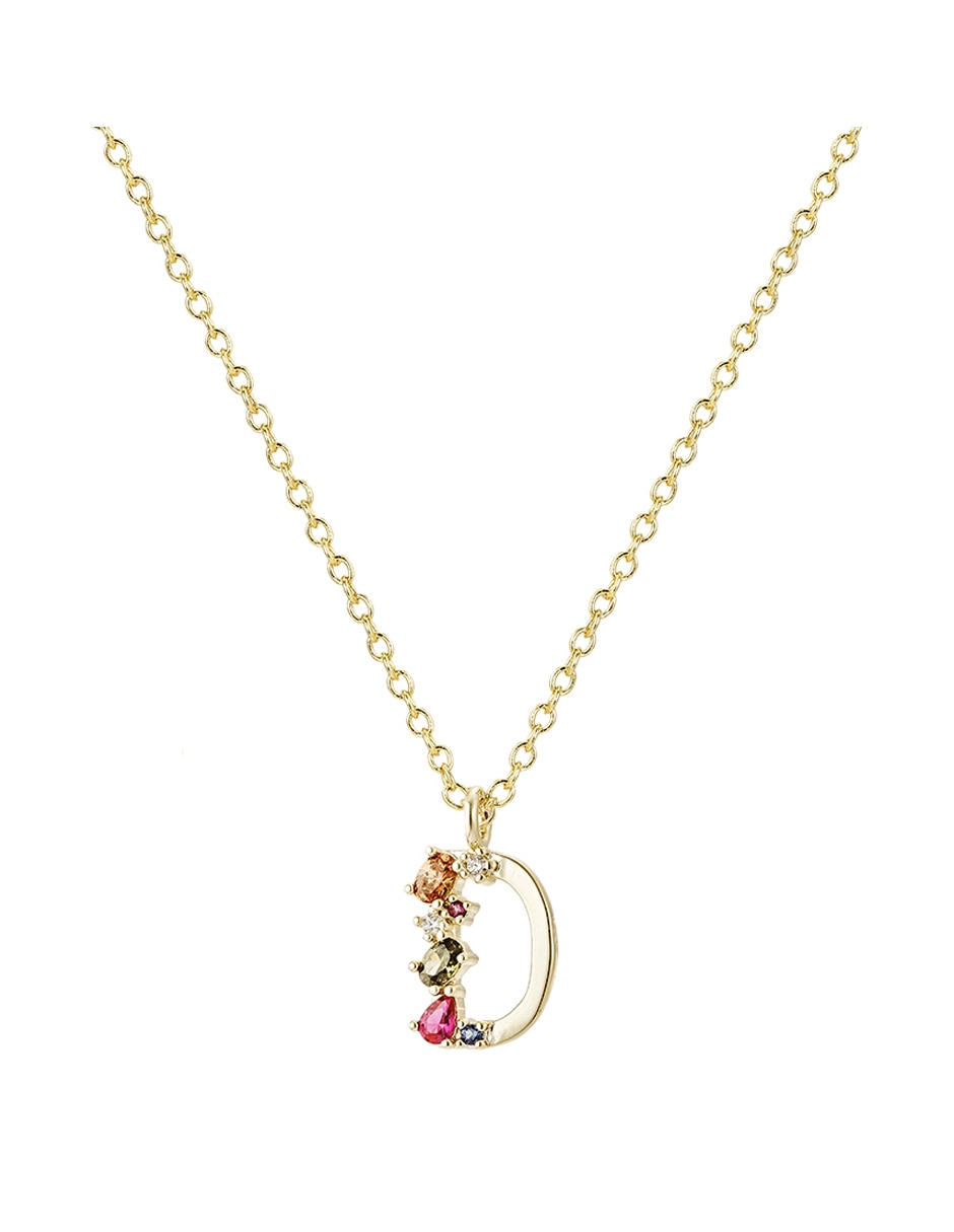 Collar con dije de baño de oro 14 K Collar con dije de baño de oro 14 K