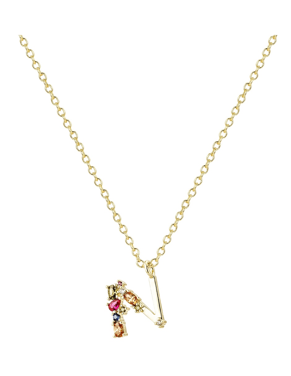 Collar con dije de baño de oro 14 K Collar con dije de baño de oro 14 K