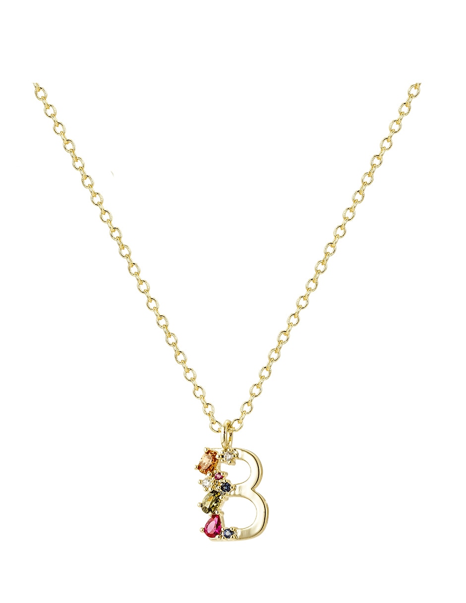 Collar con dije de baño de oro 14 K Collar con dije de baño de oro 14 K