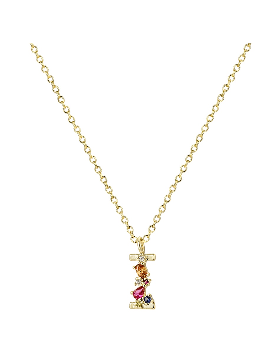 Collar con dije de baño de oro 14 K Collar con dije de baño de oro 14 K
