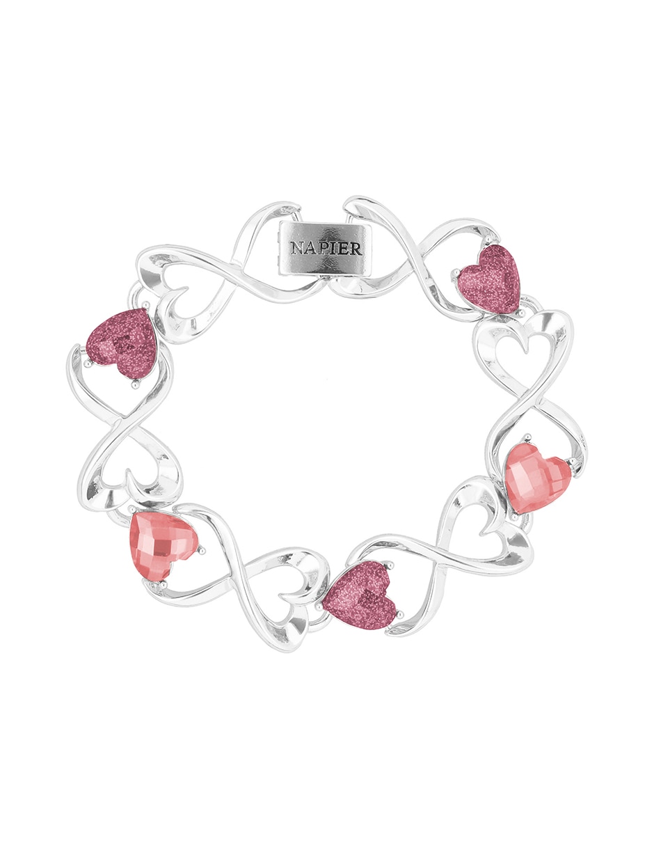 Pulsera Love Hearts con acabado brillante
