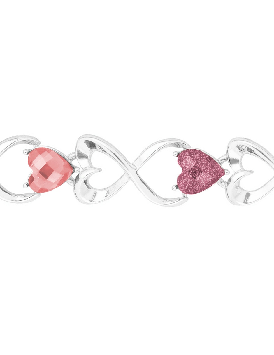 Pulsera Love Hearts con acabado brillante 3