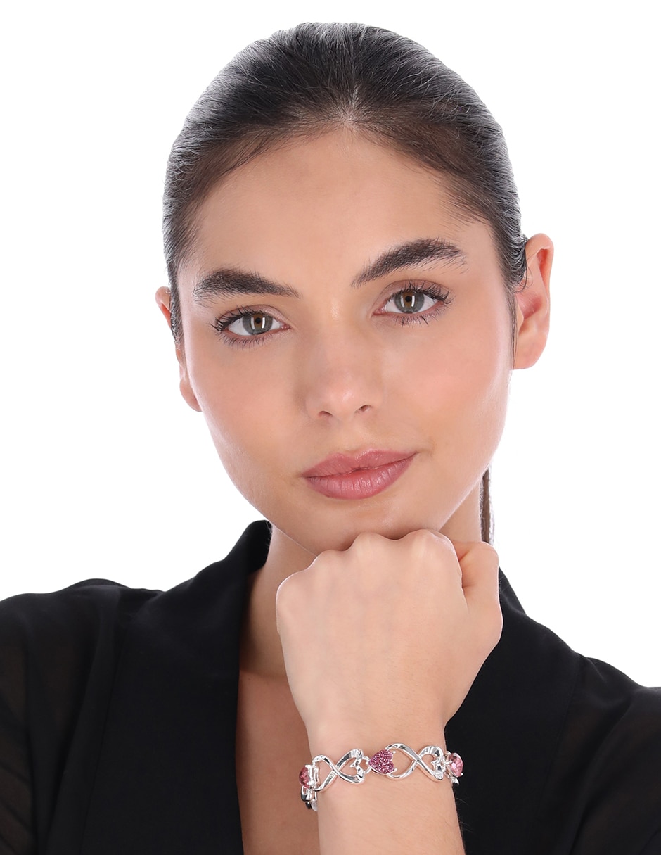 Pulsera Love Hearts con acabado brillante 4