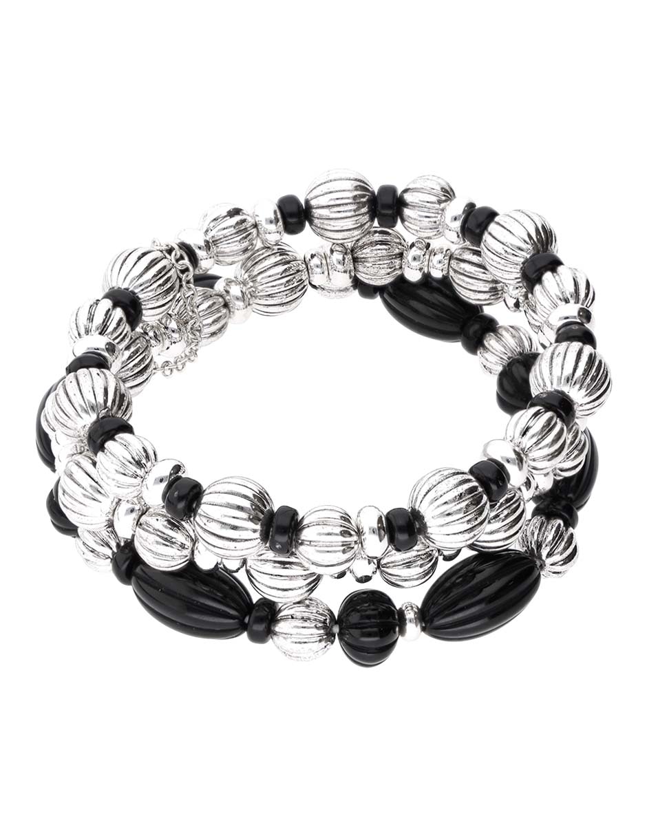 Pulsera Midnight Beads con acabado brillante