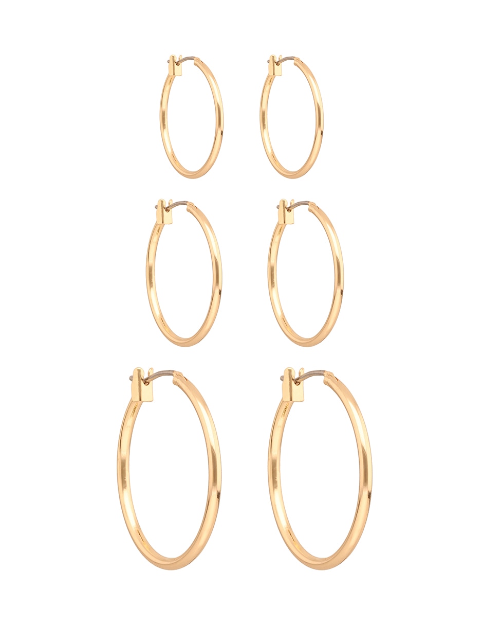 Set de aretes con acabado brillante 2