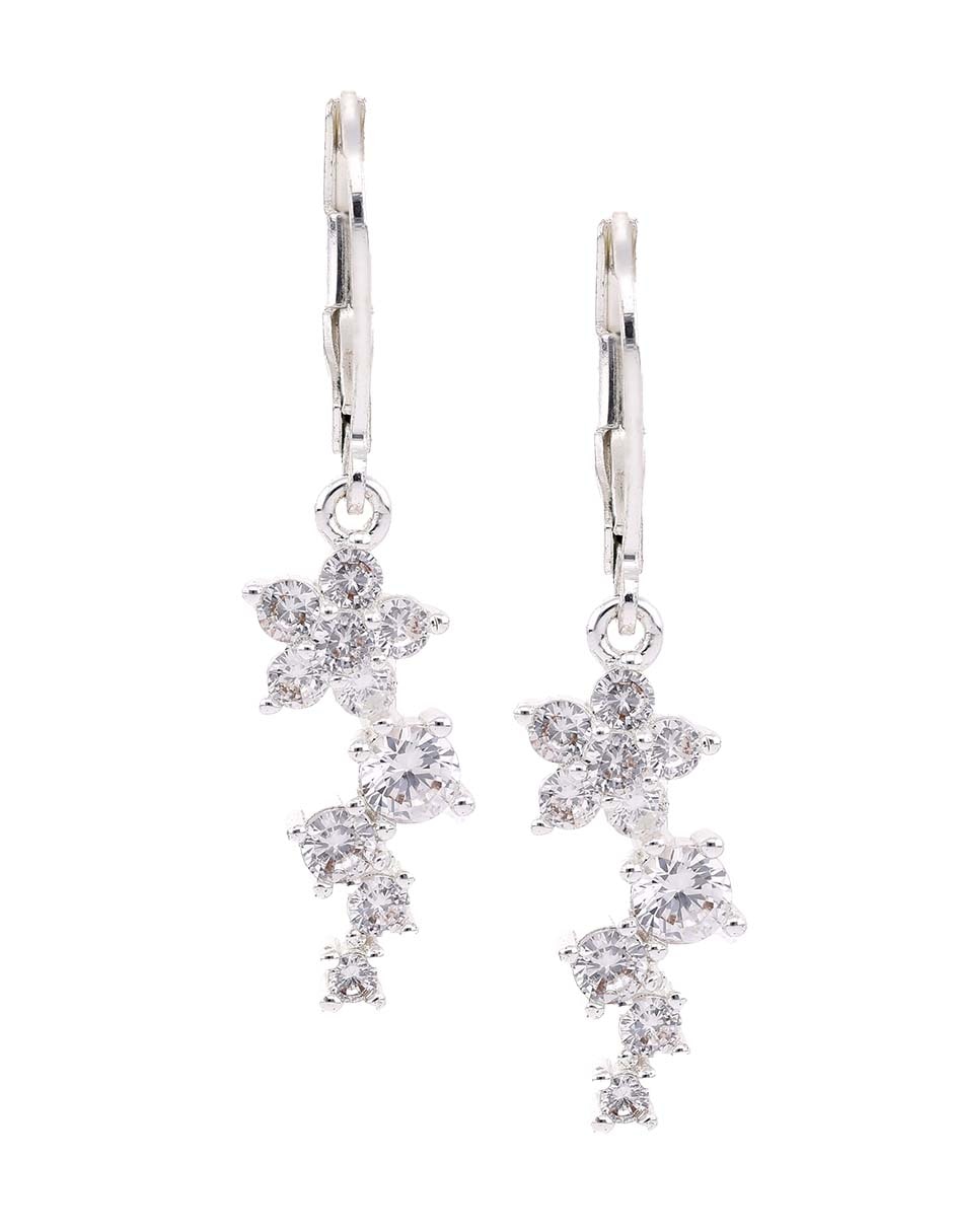 Aretes largos Social cz ears m1 con acabado brillante