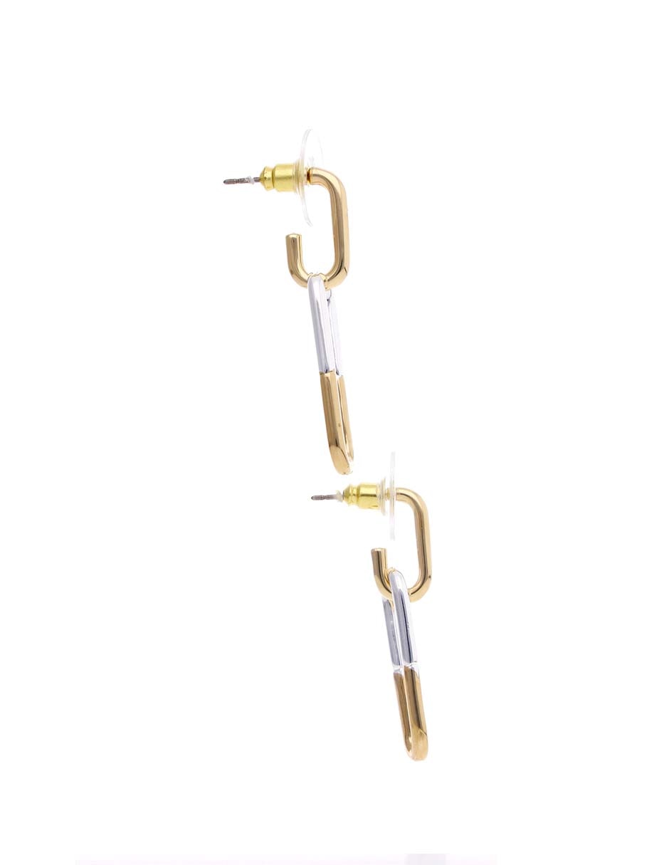 Aretes largos Basic Metal Ears m1 con acabado brillante 3