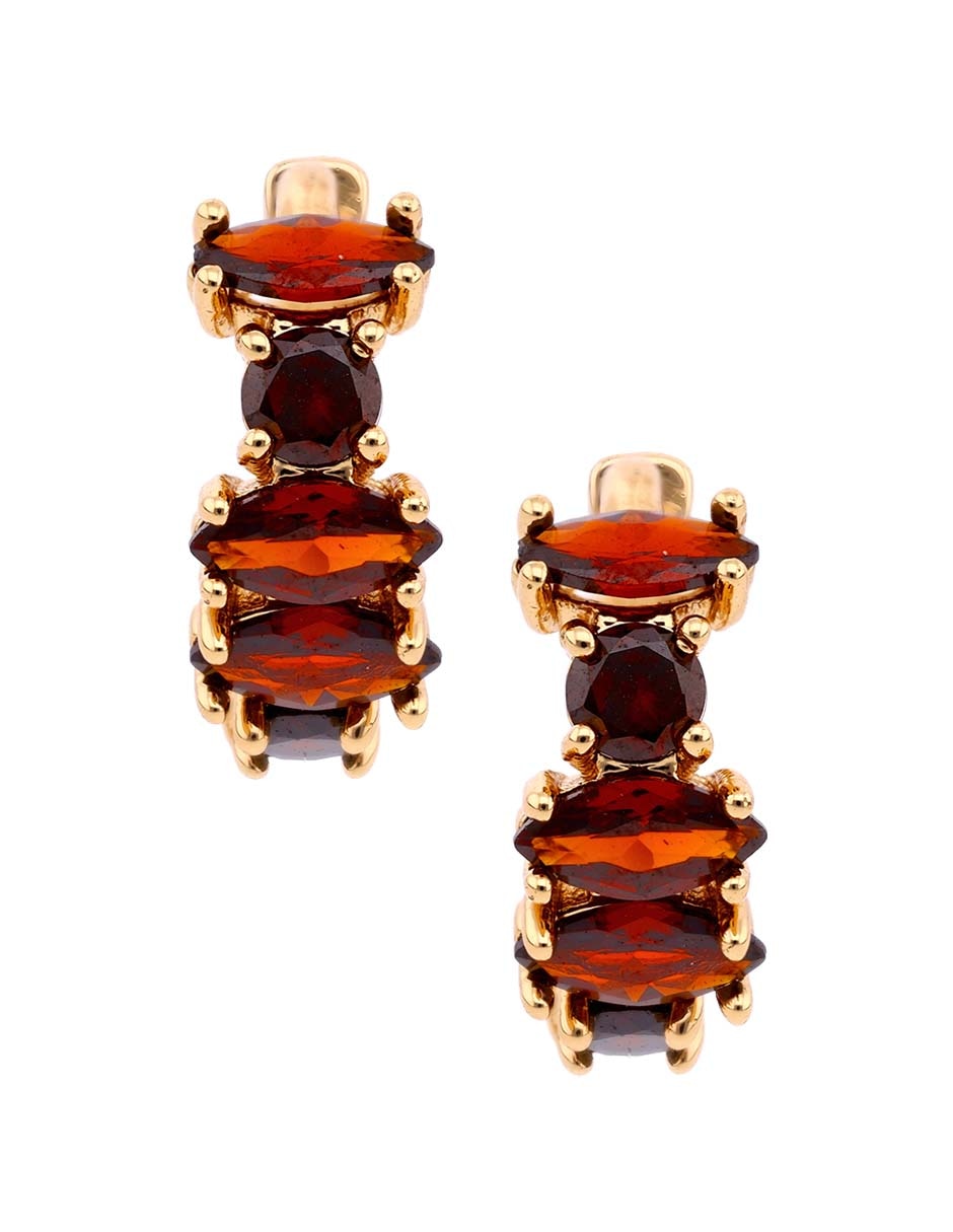 Aretes cortos Social clr cz key item ears con acabado brillante