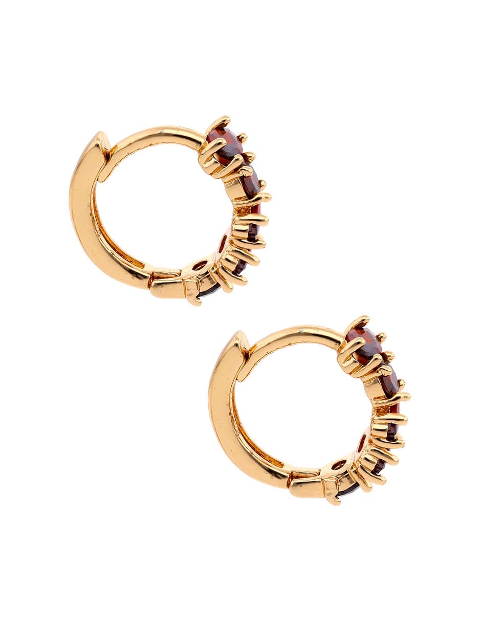 Aretes cortos Social clr cz key item ears con acabado brillante 3