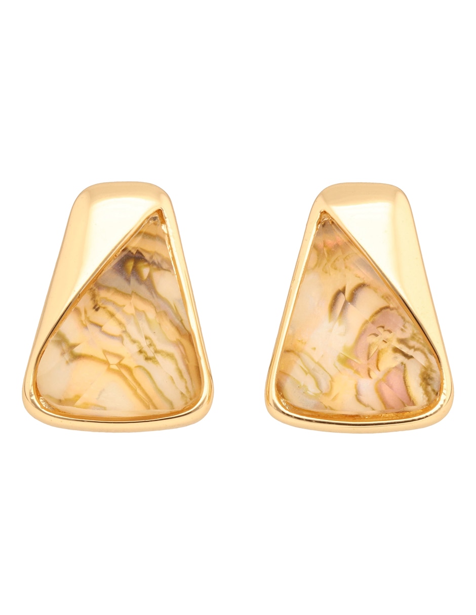 Broqueles Golden Gems acabado brillante