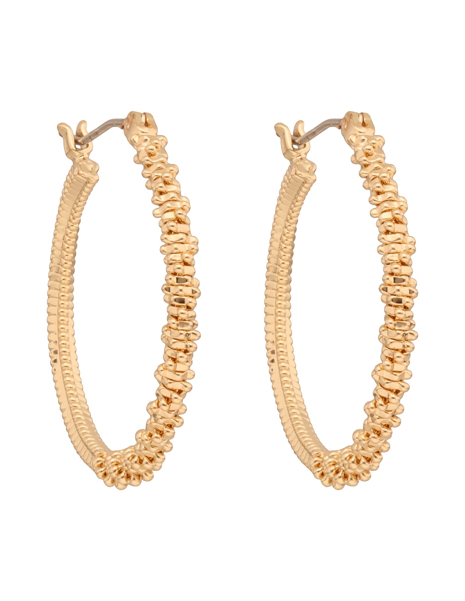 Arracadas Gold Lace con acabado brillante
