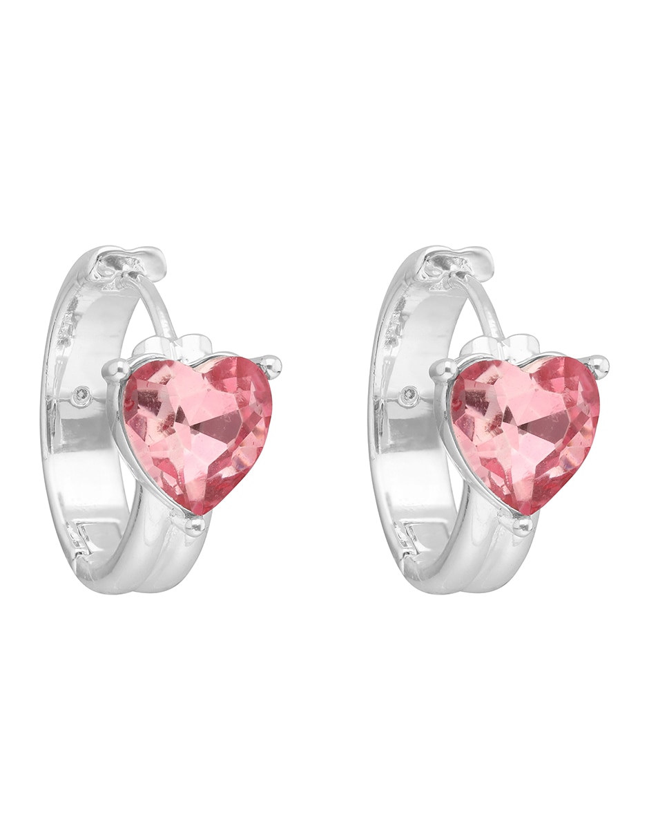 Arracadas Love Hearts con acabado brillante 2