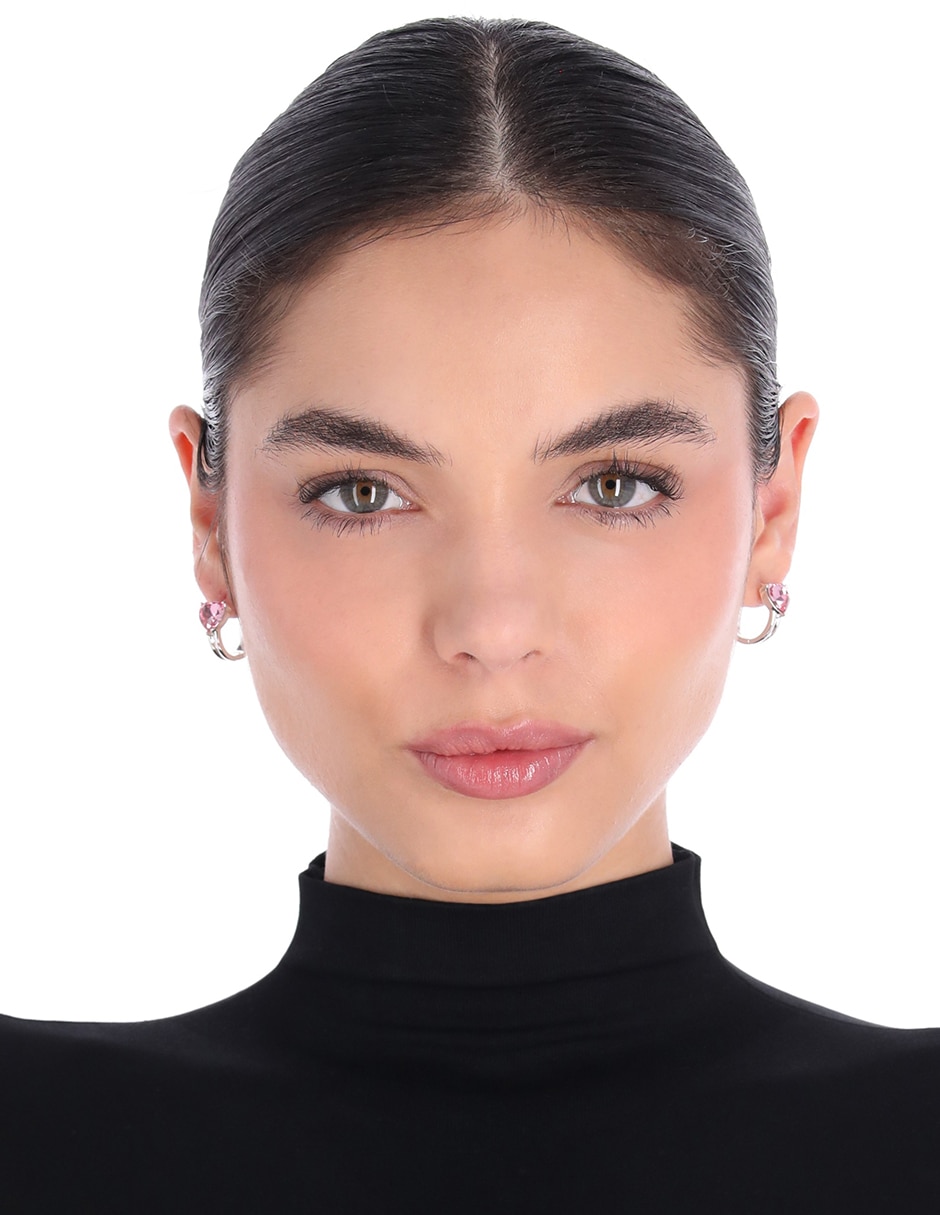 Arracadas Love Hearts con acabado brillante 3