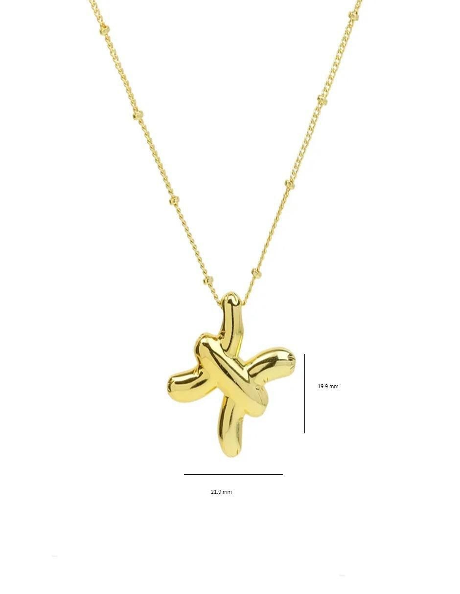 Collar con dije de signo zodiacal de oro laminado 10 K 2