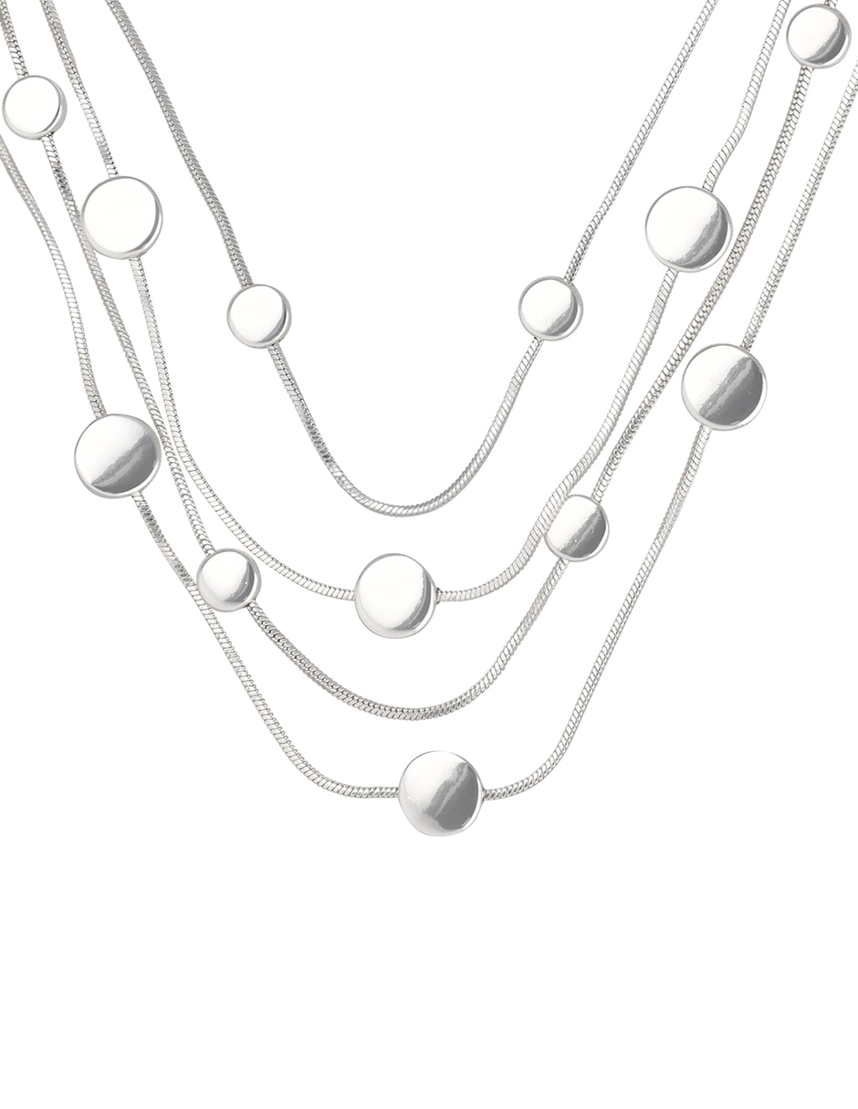 Collar de varios hilos Organic Silver