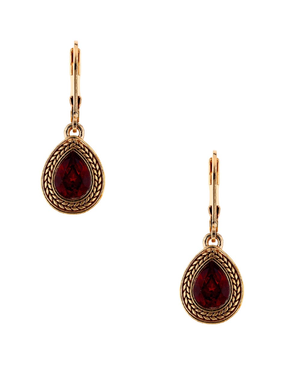Aretes largos de gota con acabado brillante Aretes largos de gota con acabado brillante