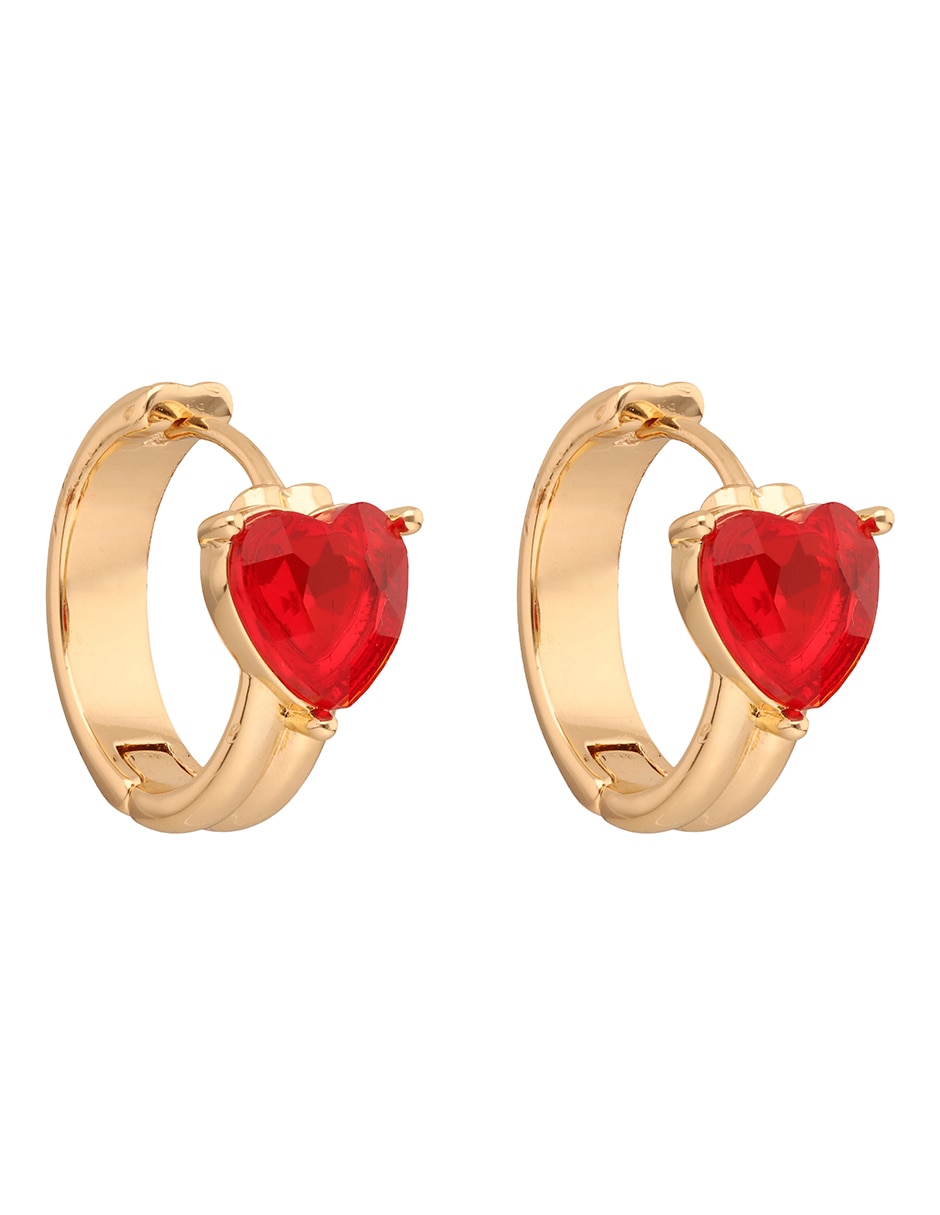 Arracadas Love Hearts con acabado brillante 2