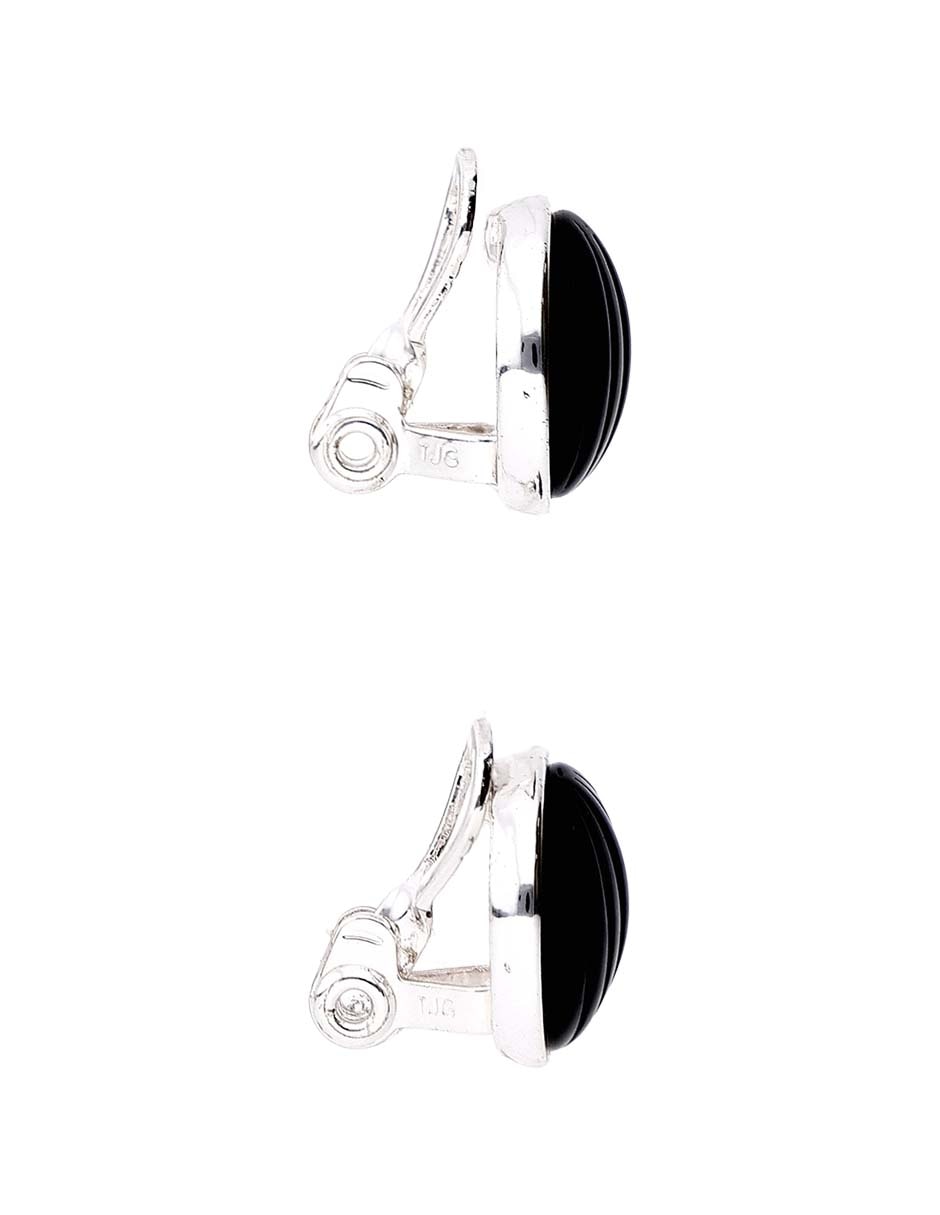 Aretes cortos Midnight Beads con acabado brillante 3