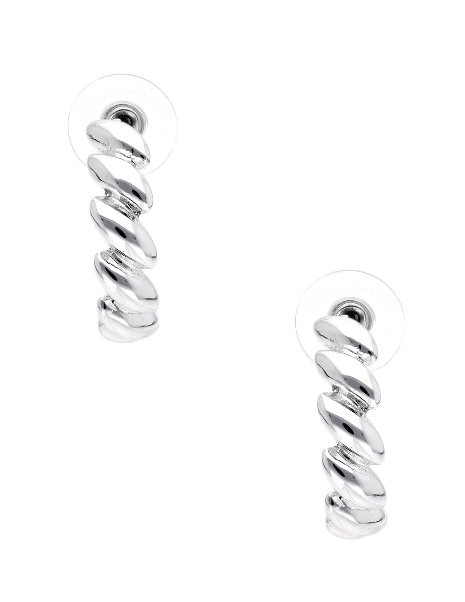 Arracadas Silver Patterns con acabado brillante