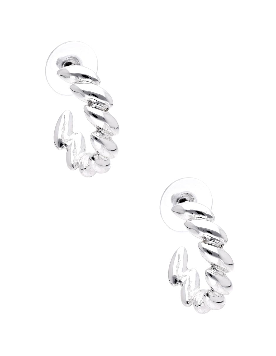 Arracadas Silver Patterns con acabado brillante 2