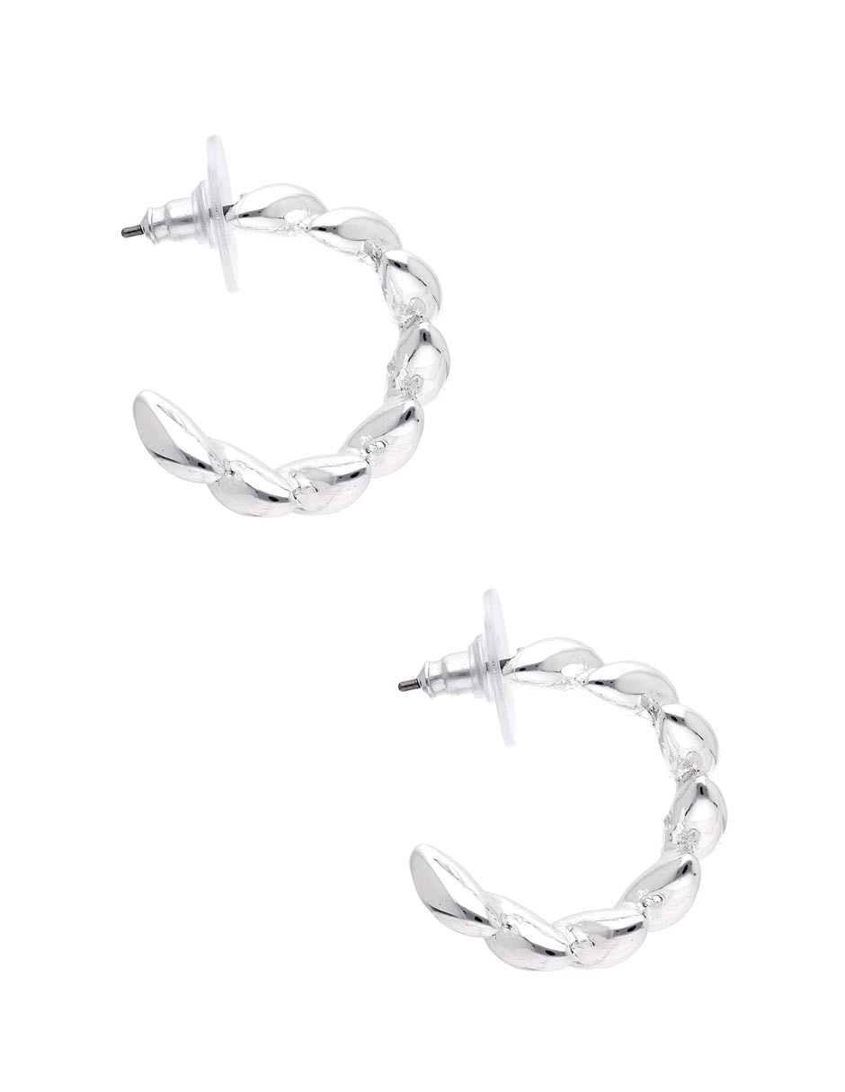 Arracadas Silver Patterns con acabado brillante 3
