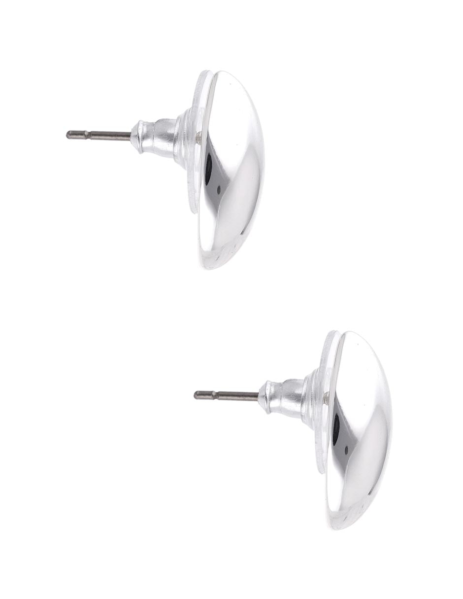 Aretes cortos de gota Silver Patterns con acabado brillante 3