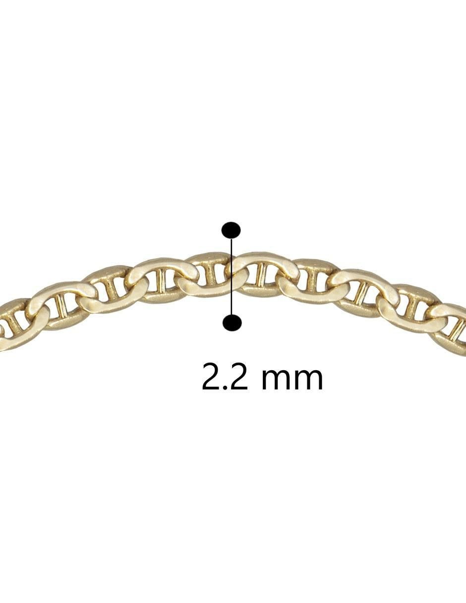 Pulsera de oro 10 k con acabado pulido 2