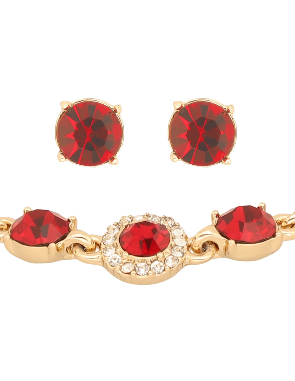 Aretes y pulsera circular 4