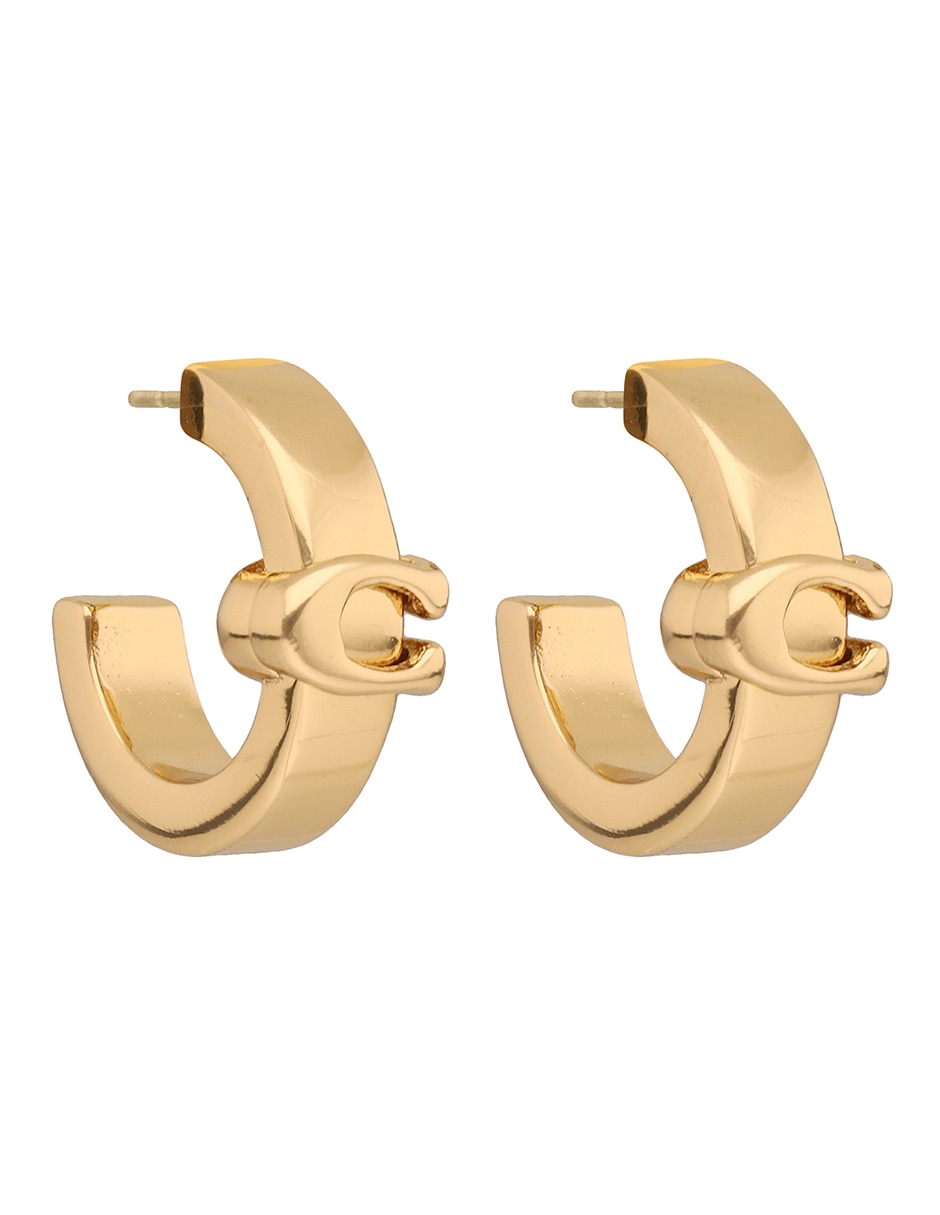Aretes cortos Bangle Recolor con acabado brillante 2