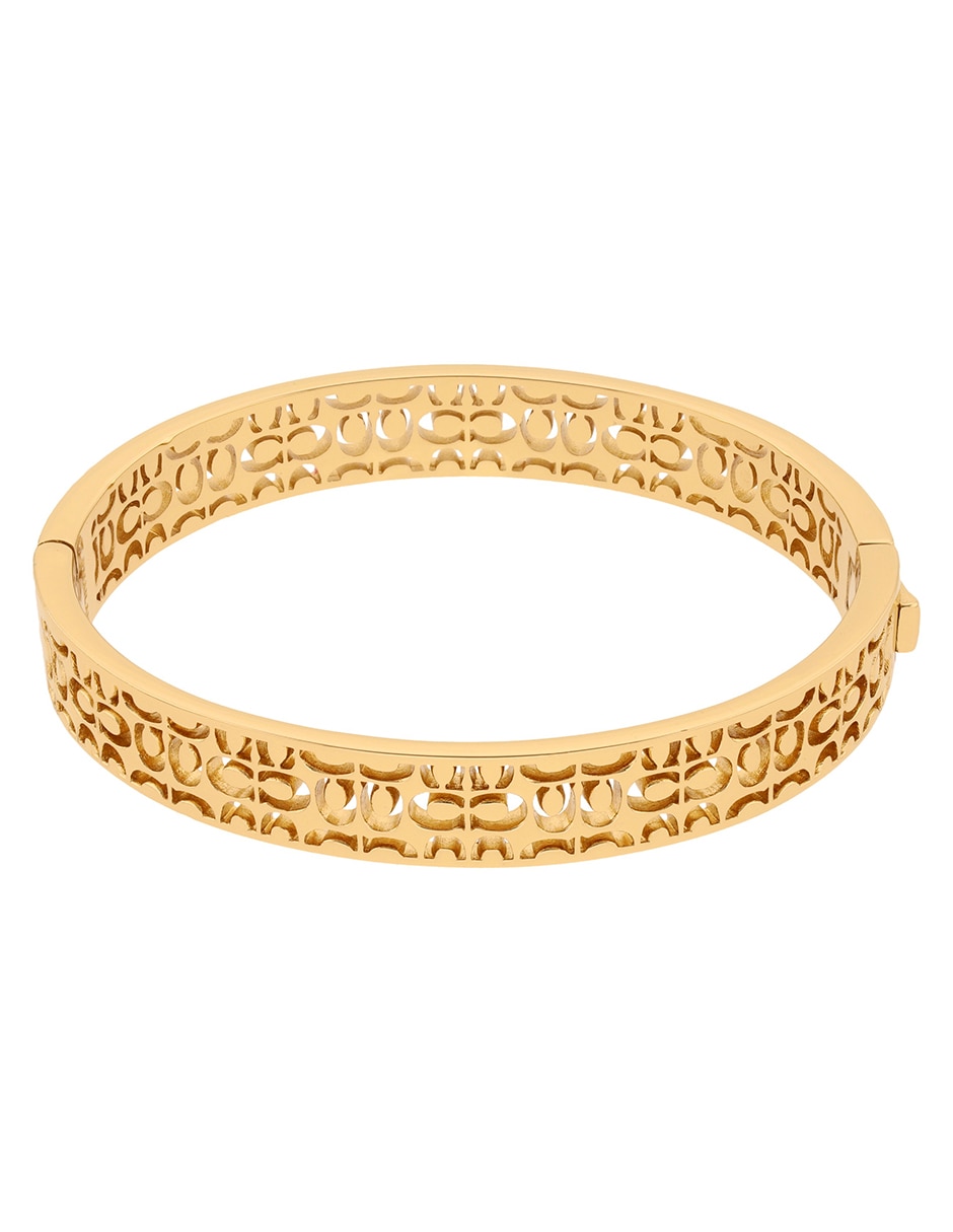 Pulsera 2.1 Quilted Cut Out Logo con acabado brillante
