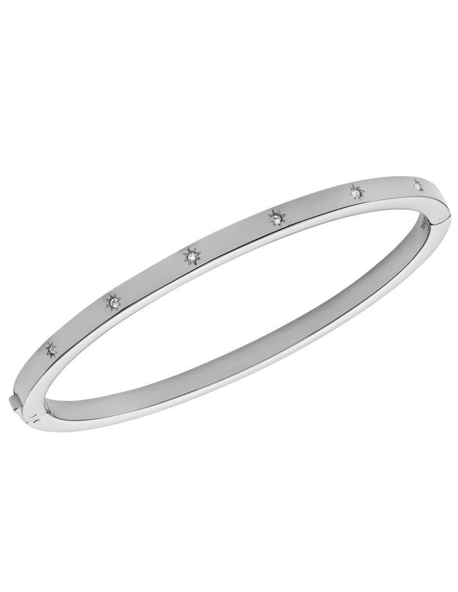 Brazalete fossil "de" acero inoxidable sin kilataje sadie "con acabado"