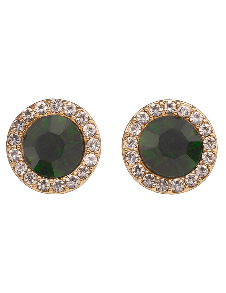 Aretes de círculo con acabado pavé