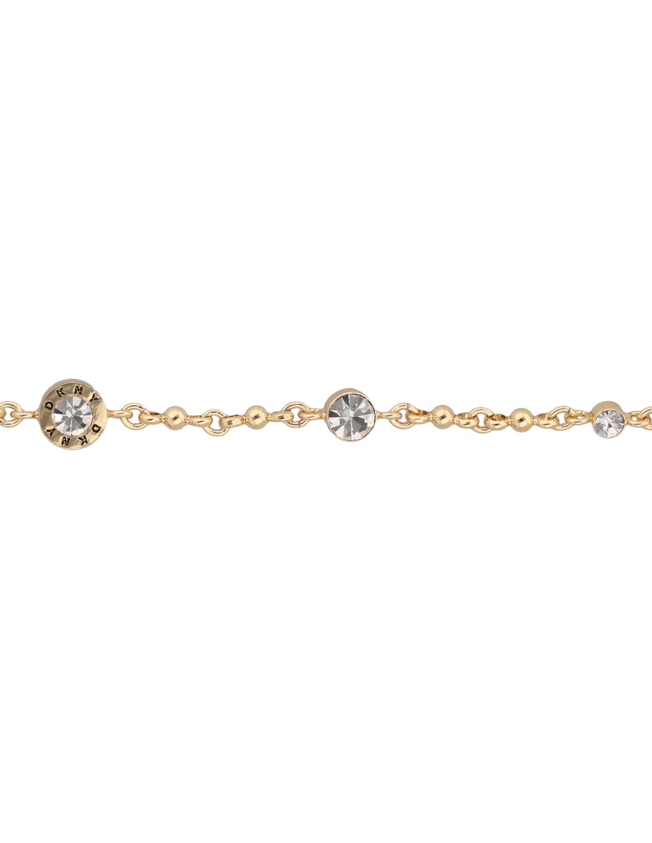 Pulsera Rivet logo con acabado pavé 4