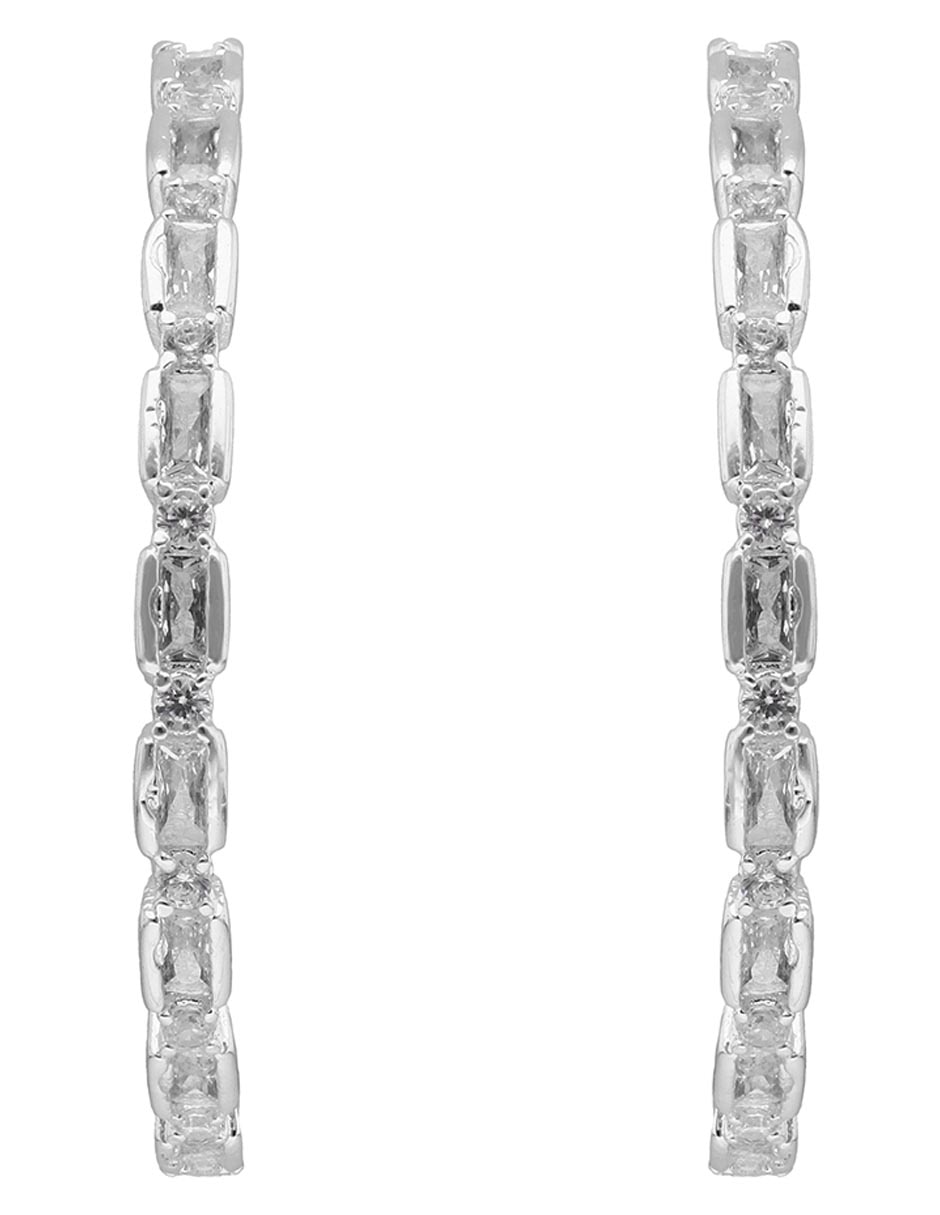 Aros Silver Bells con acabado pavé zirconia