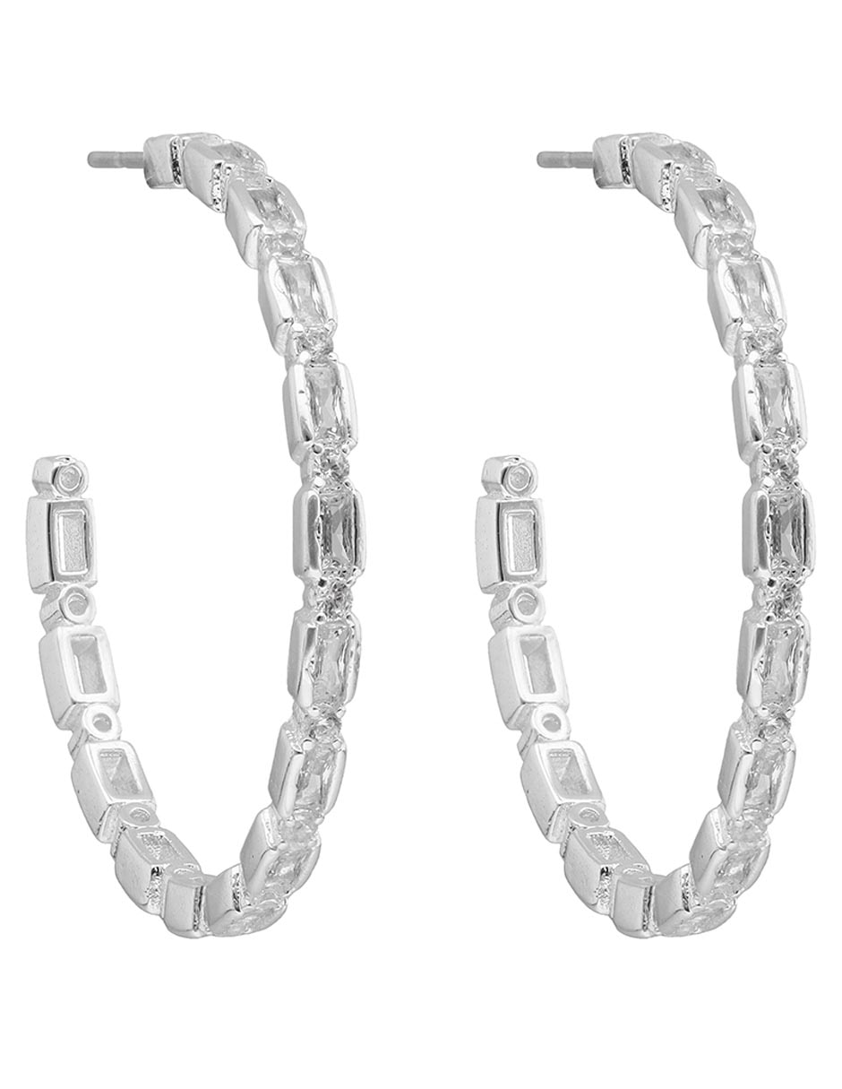 Aros Silver Bells con acabado pavé zirconia 2
